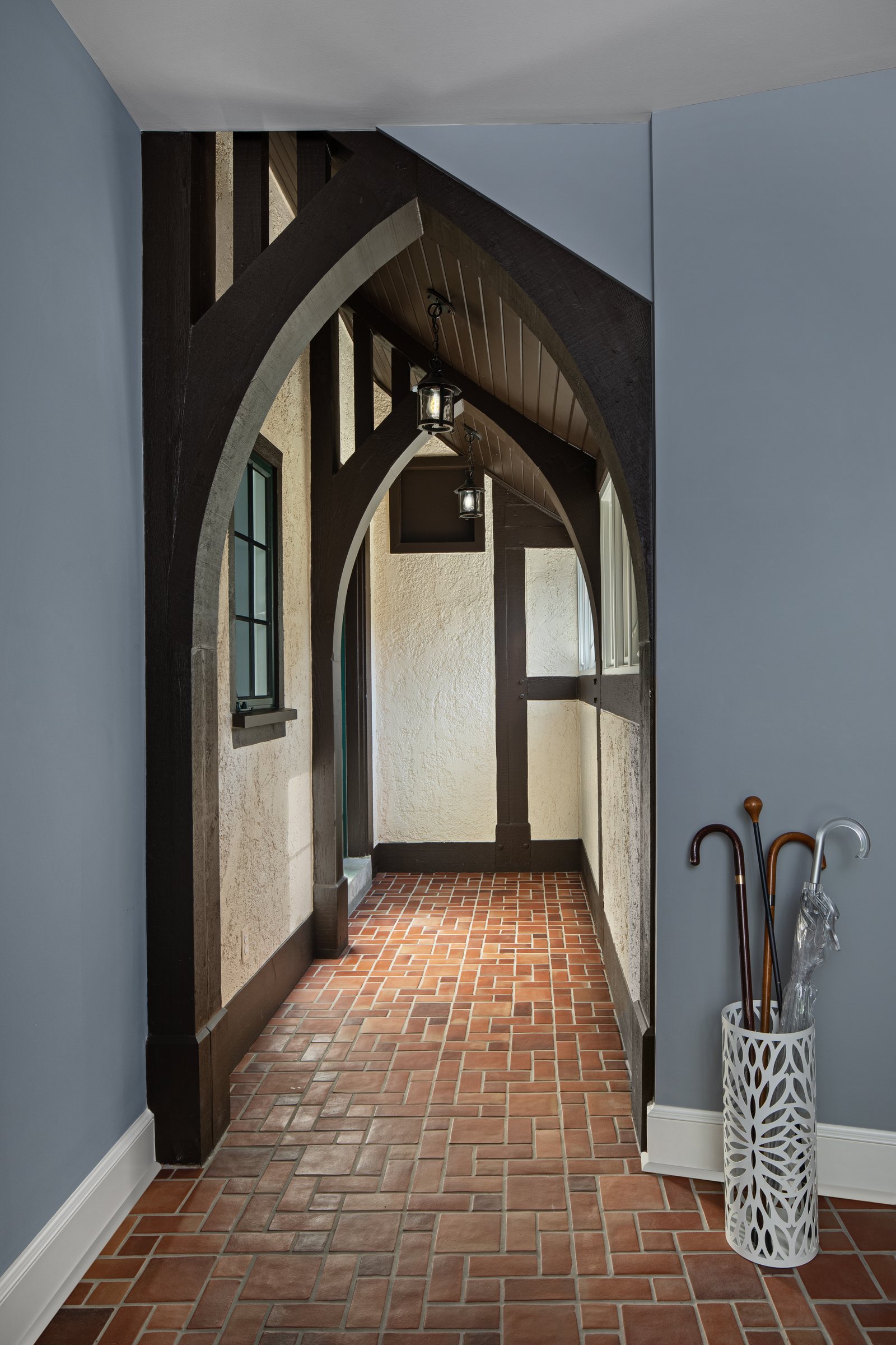 Interior at the English Tudor renovation