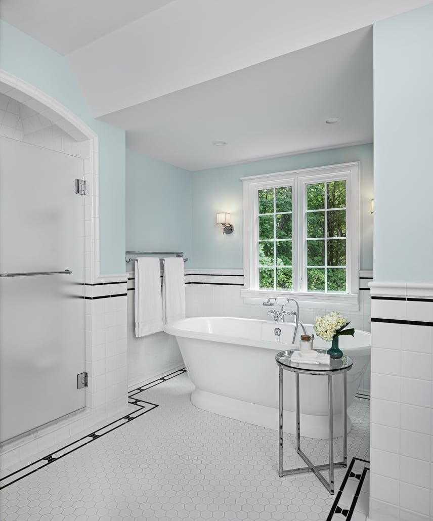 Bath at the English Tudor renovation