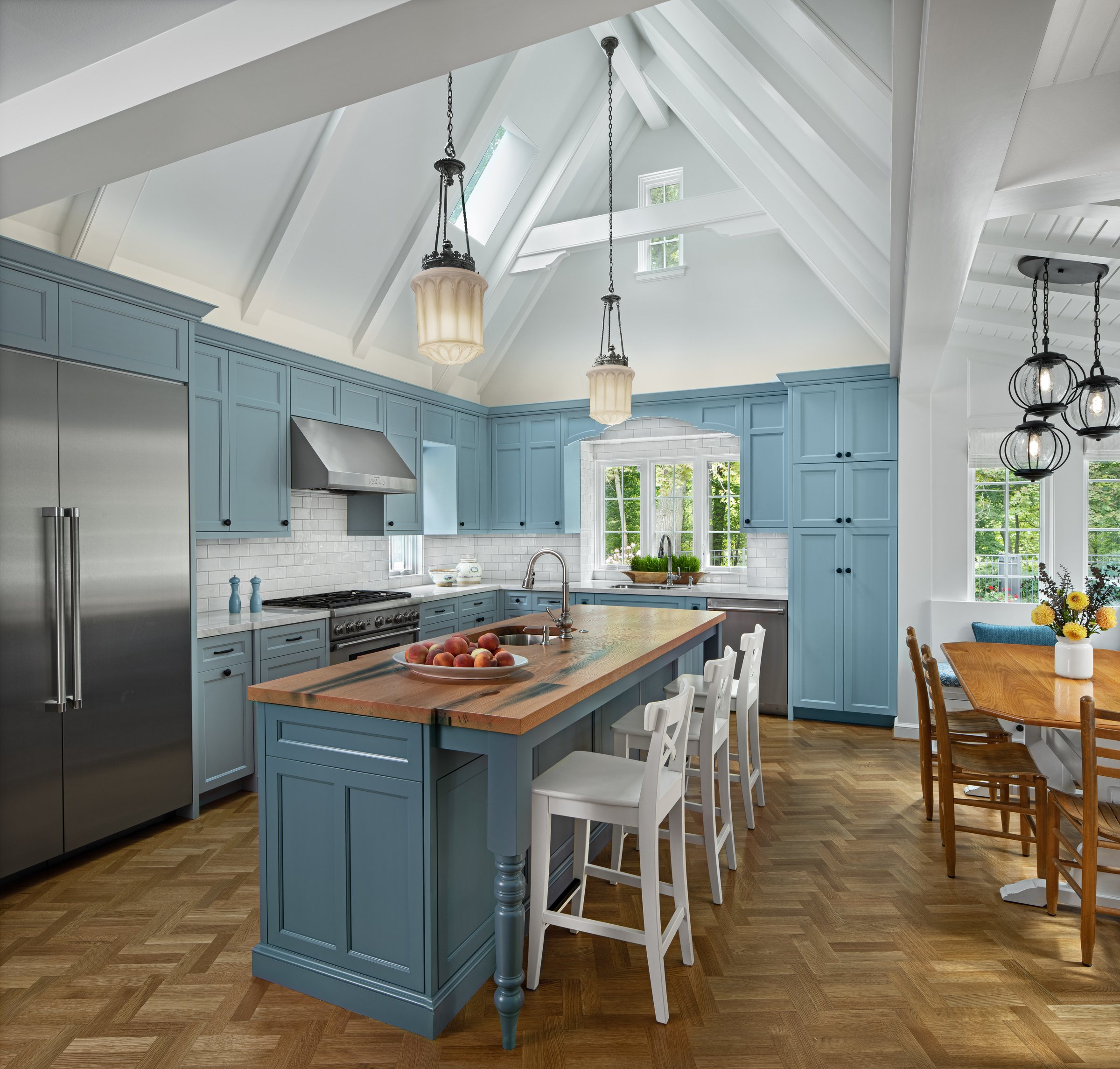 Kitchen at the English Tudor, millwork drawn to match the original